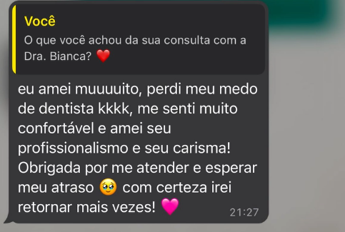 Depoimento de paciente